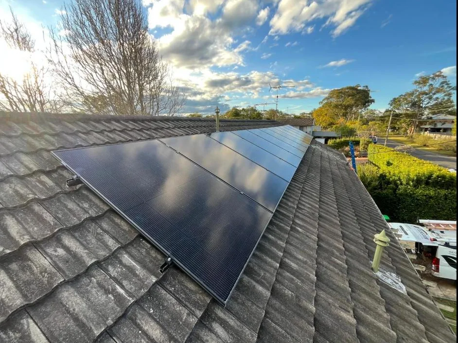 Fresh panels under a big afternoon sky