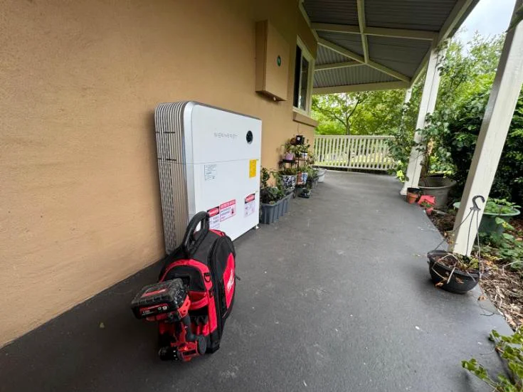Sigenergy battery installed on a veranda